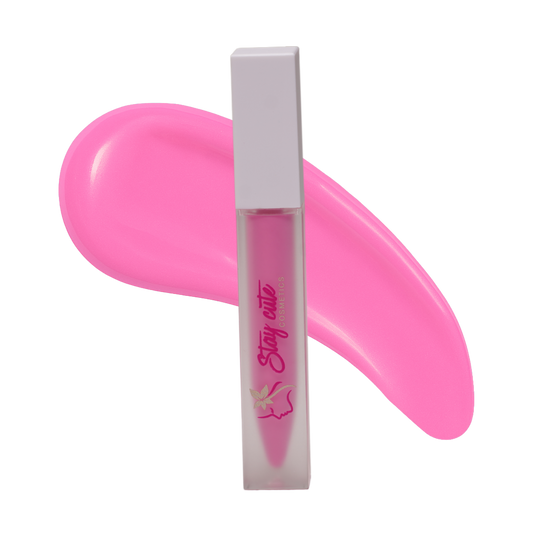 Topnotch-pink tinted cream gloss.