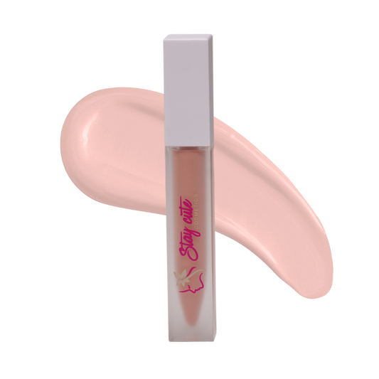 Bombshell- light nude tinted cream gloss.